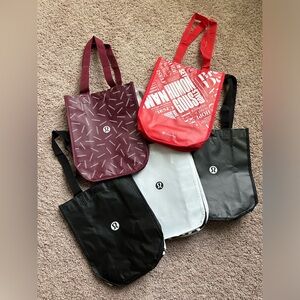 Set of 5 reusable Lululemon bags